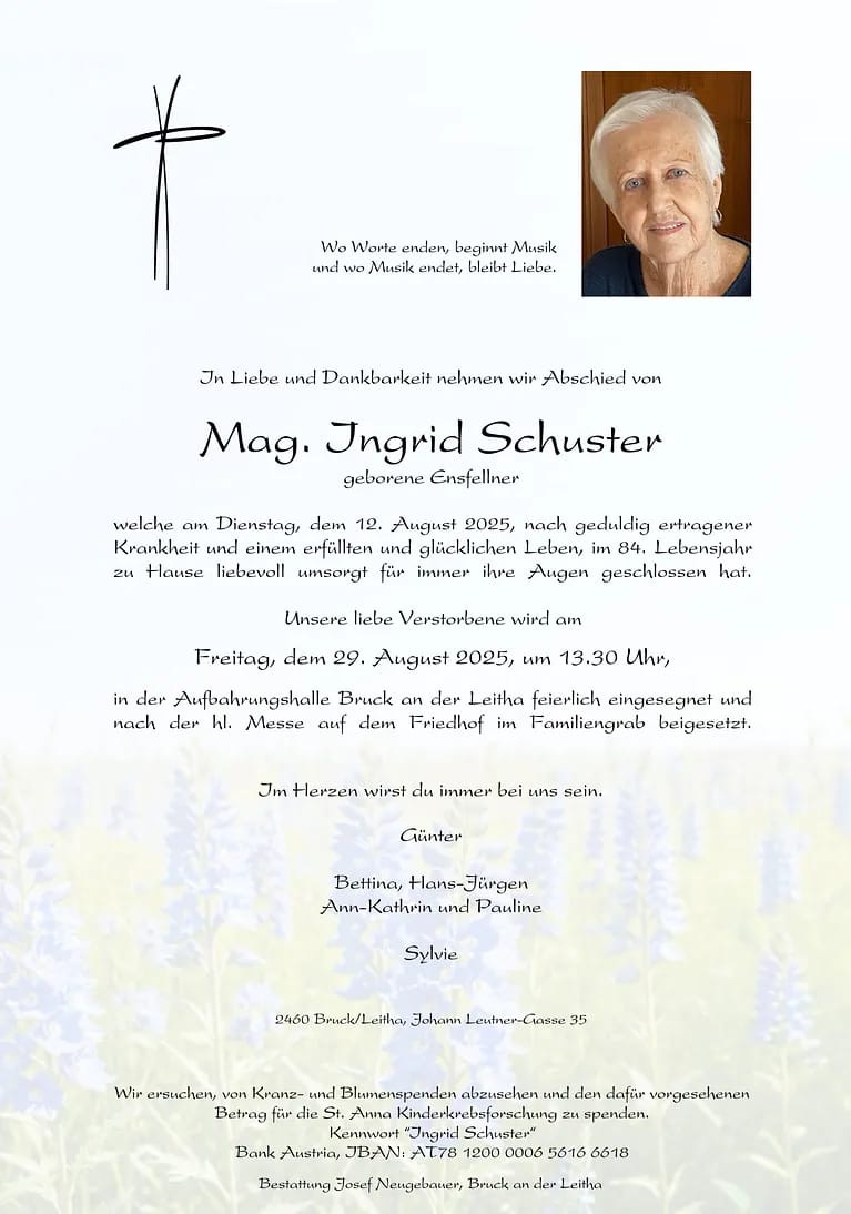 IN TRAUER…